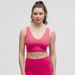 lululemon Align™ V-Neck Bra, DDD/G Cup, Size S, in Raspberry Coulis